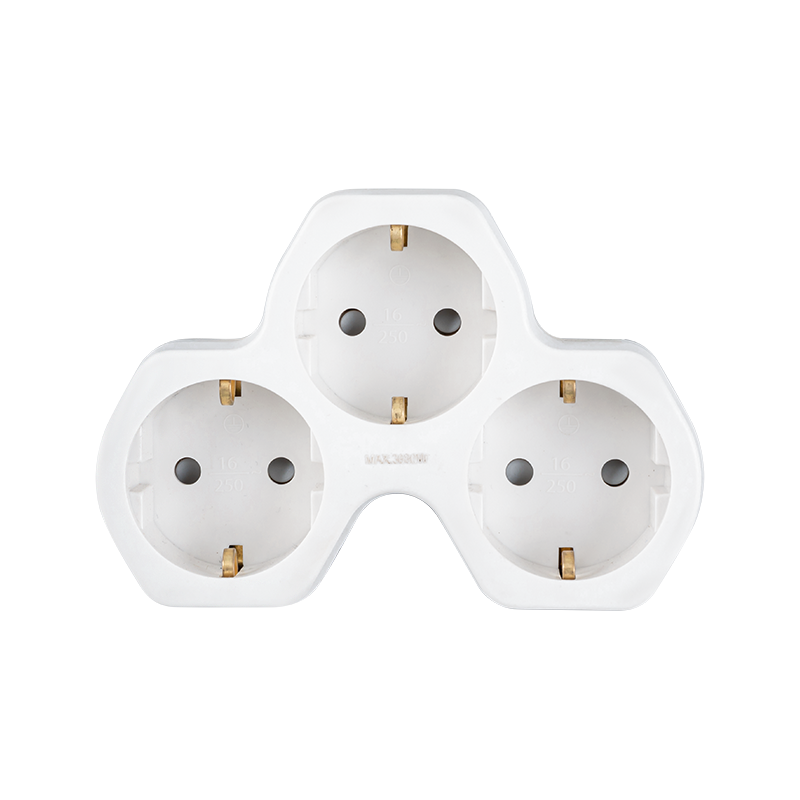 A8010-3 Ways Adaptor With Children Protector, PP Material